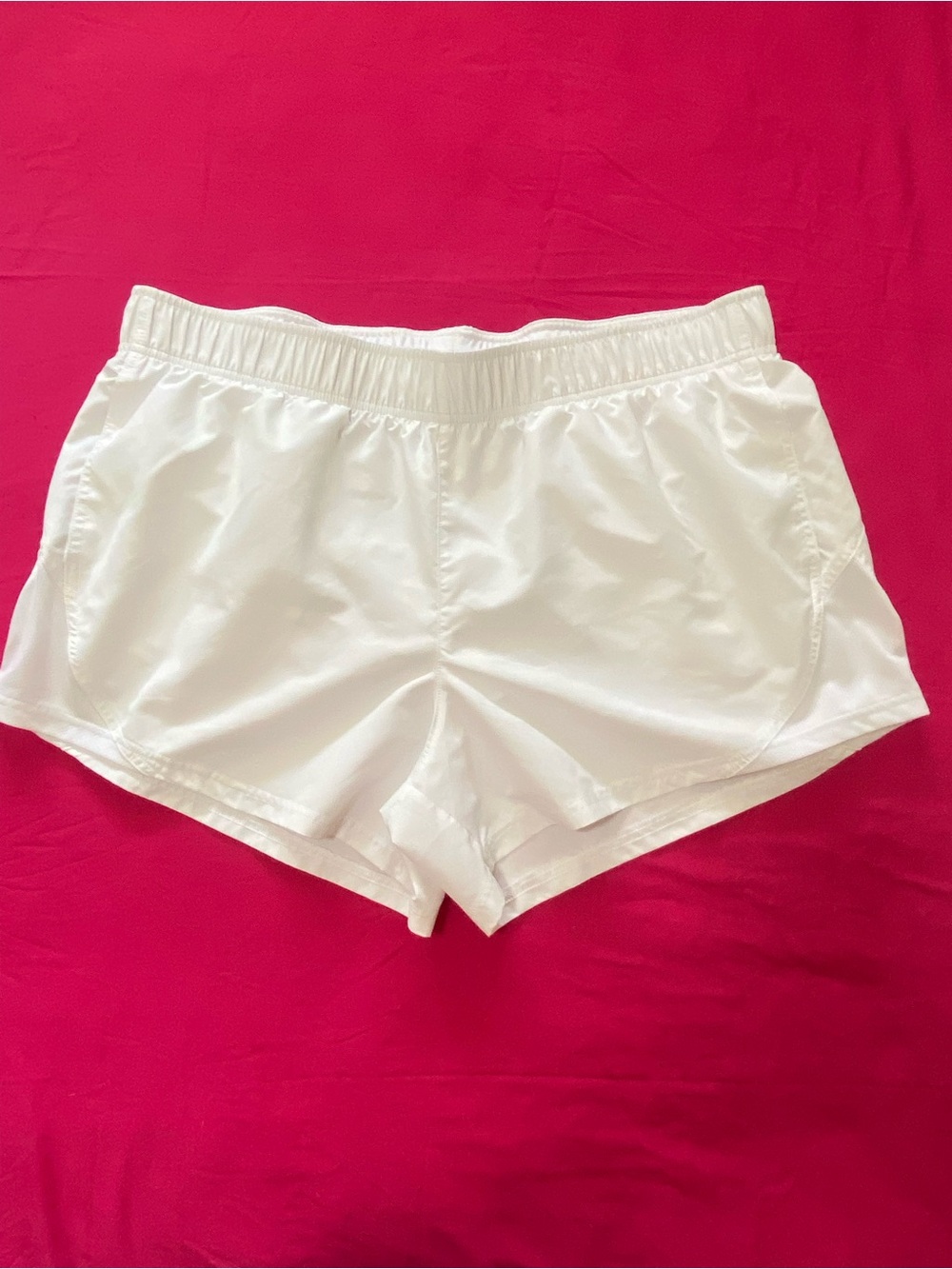 Athletic Works Women SzXL (16-18) White Running Shorts Lined Athletic Activewear